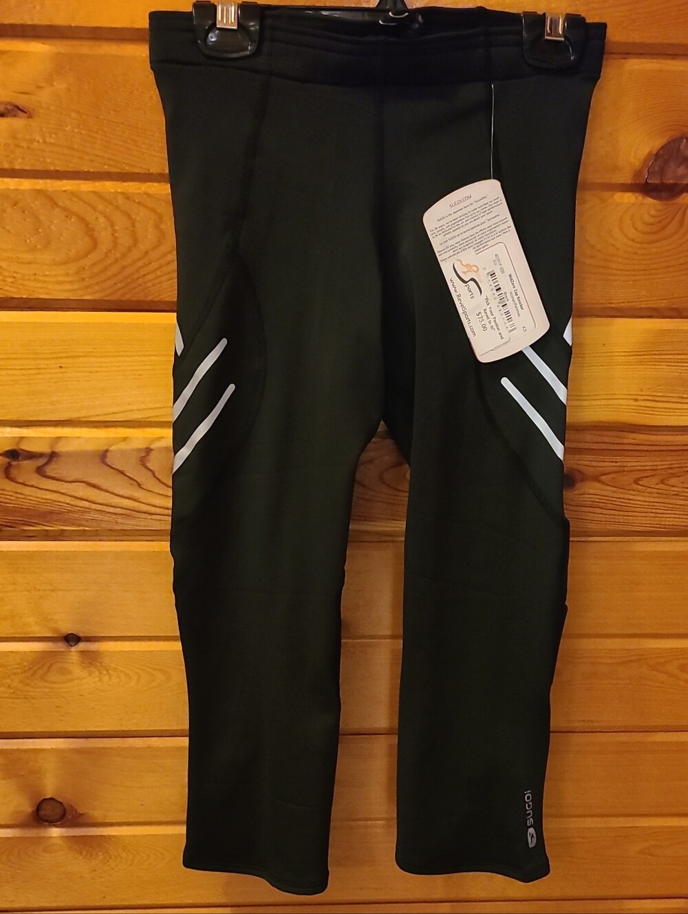 SUGOI Womens Black MidZero Zap Knicker with Reflective Stripes